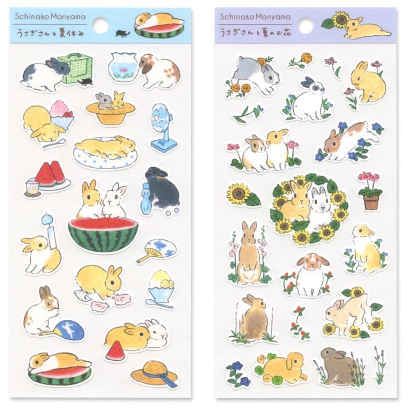 「SHUNA」聆听兔兔物语1 日本森山标子兔子圣诞樱花贴纸