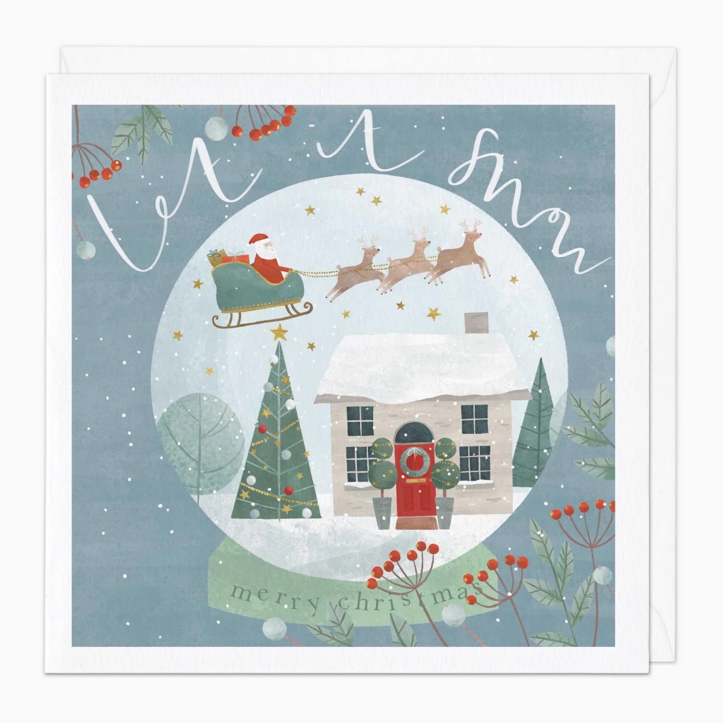 「SHUNA」在期待的夜晚相聚2英国原版圣诞贺卡2026插画节日新年