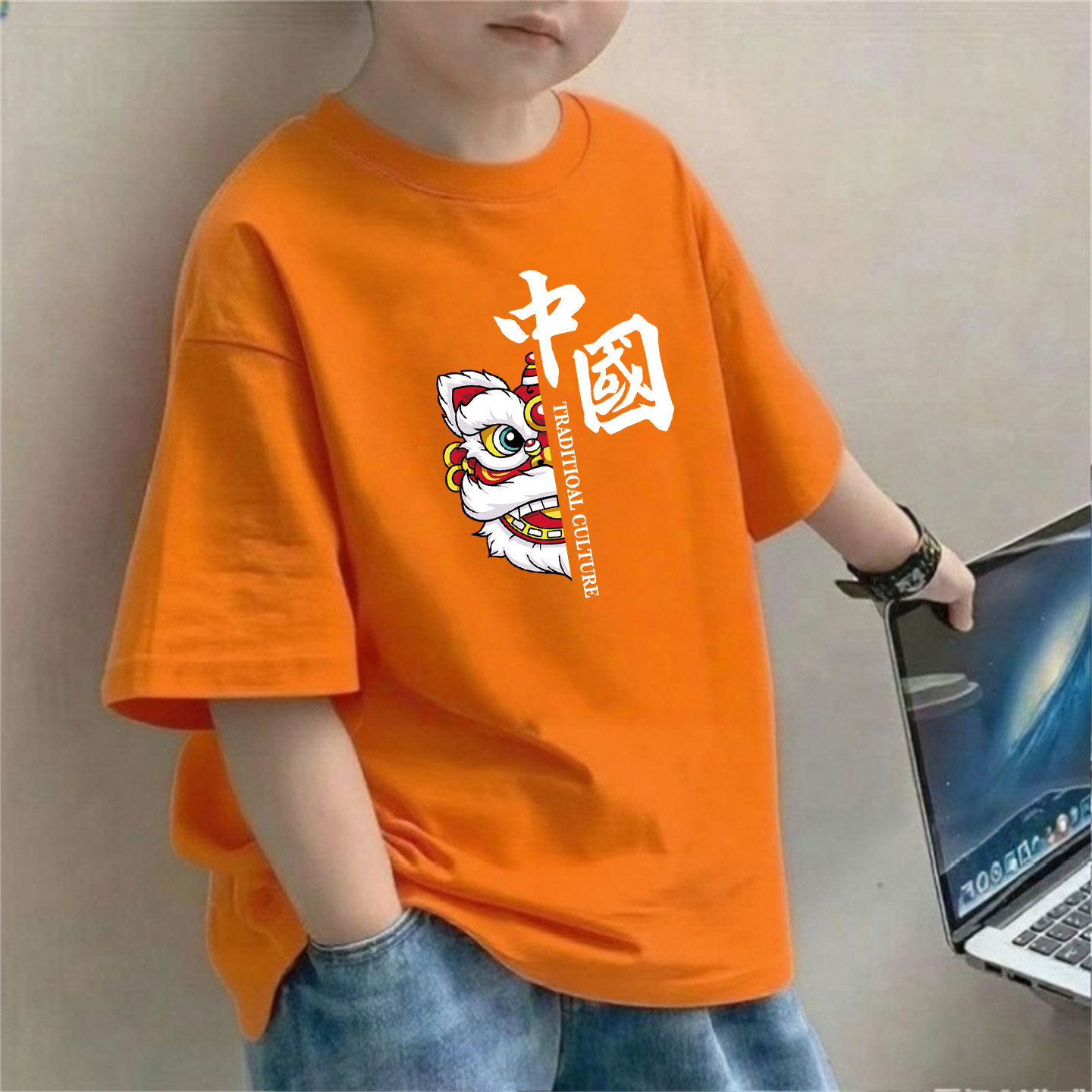 六一儿童节国庆纯棉短袖t恤男女童幼儿园初中学生大合唱演出服潮T