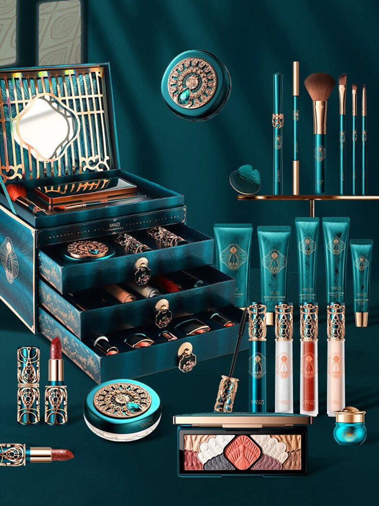 中国风彩妆套装雕花西西子口红礼盒情人节生日礼物化妆品全套正品