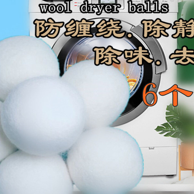 (6个装羊毛烘干球速干去静电衣物