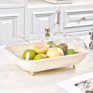 水果盘家用轻奢高颜值糖果盘蜜饯干果盒玄关客厅小零食分格茶点盘