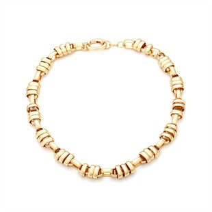 ZA个性简约手工金属链环项链欧美复古冷淡风嘻哈粗链条锁骨项链女