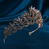 新娘皇冠婚纱礼服头饰生日成人礼演出百搭水钻发箍奢华王冠