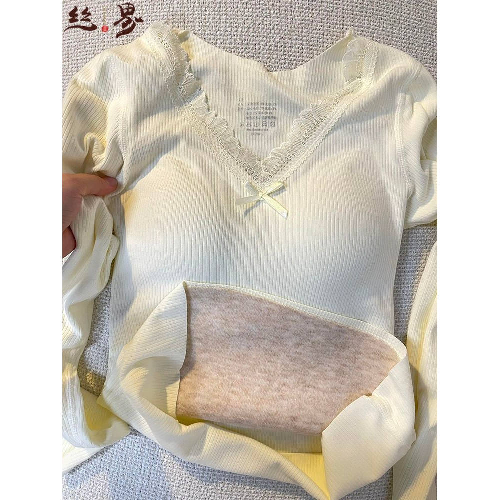 羊绒保暖内搭女秋冬季加绒