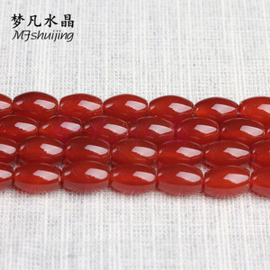 红玛瑙米珠散珠半成品DIY水晶散珠 水晶饰品