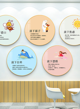 心理咨询室装饰画心灵驿站背景墙壁画学校心理学辅导室标语挂画