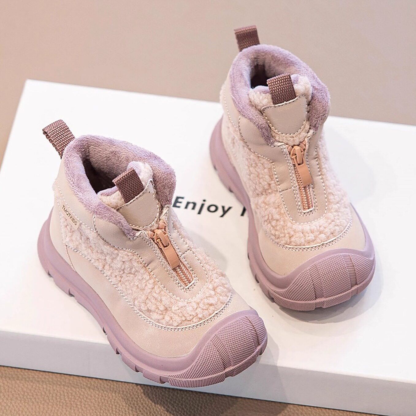 真皮女童雪地靴加绒棉靴2025冬款