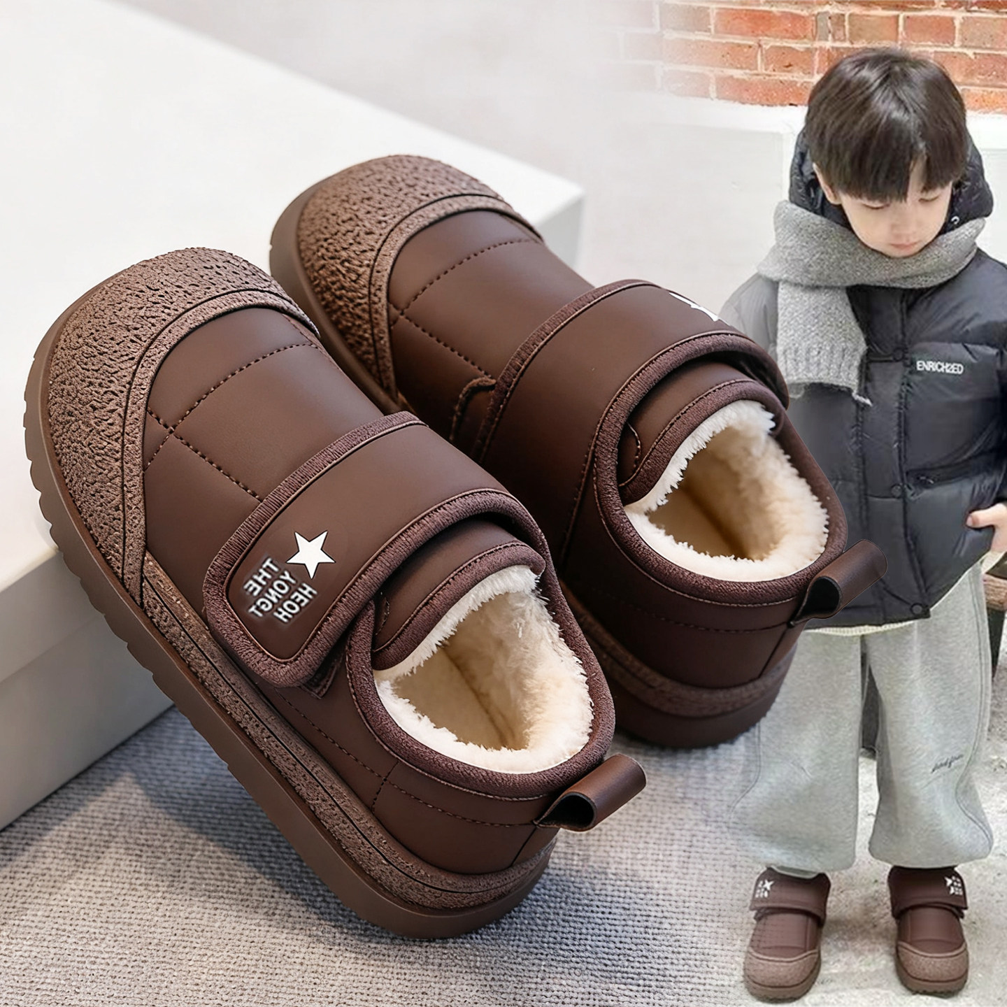 儿童冬鞋加绒棉鞋保暖鞋冬季棉鞋