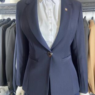 微弹职业装女西装修身春秋时尚气质前台销售白领正装工装西服郑州