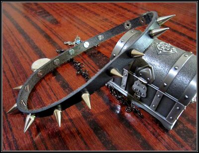 饰品朋克风真皮项圈包邮