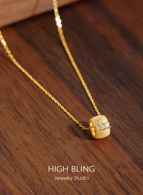 通体S925银简约锁骨项链百搭通勤