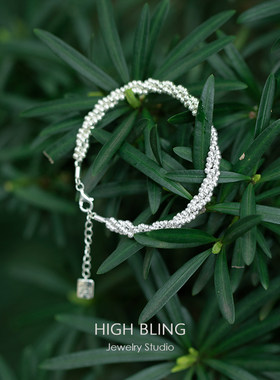 三股线串珠手链高级铜珠手链小众