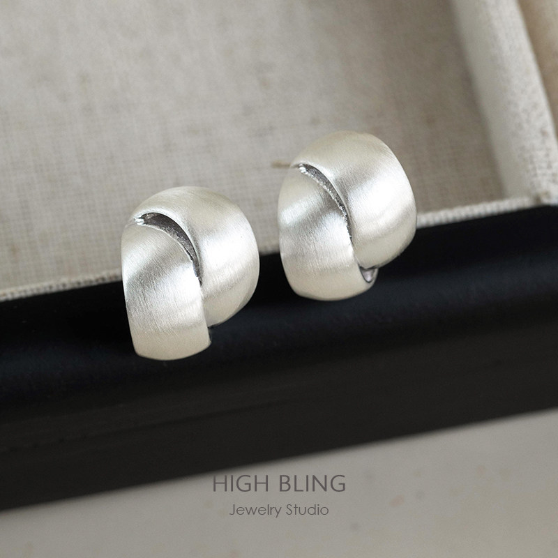 极简小众设计感几何拉丝银c型耳圈耳饰无耳洞女蚊香盘耳夹百搭,饰品/流行首饰/时尚饰品新,耳夹,淘宝优惠券,粉丝福利购,淘宝优惠卷