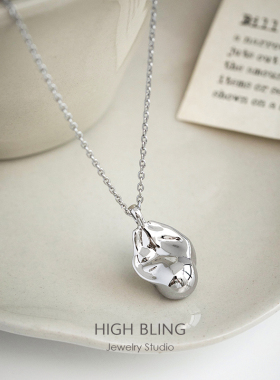 HIGHBLING铜镀白金毛衣链高级感