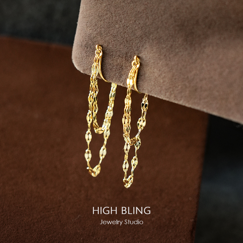 显脸小流苏耳饰百搭灵动气质优雅