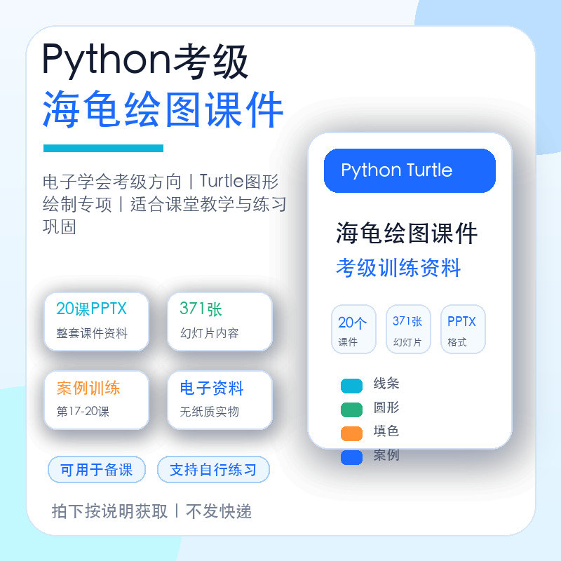 Python考级海龟绘图PPT课件Turtle图形编程电子教学课件