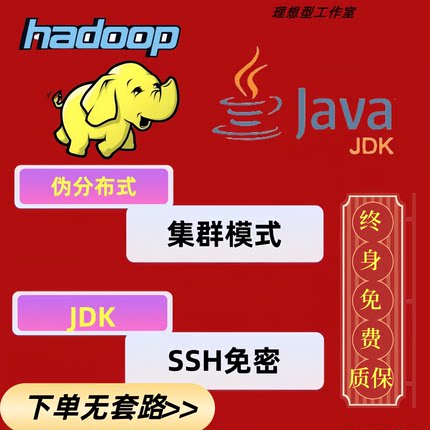 远程hadoop搭建集群hadoop安装分布式远程jdk配置ssh免密java环境