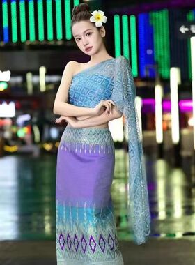 新款傣族服装三件套民族