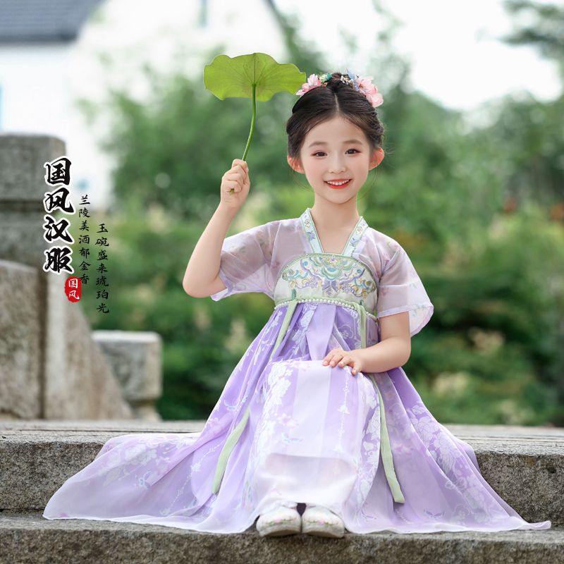 新款女童汉服连衣裙2025