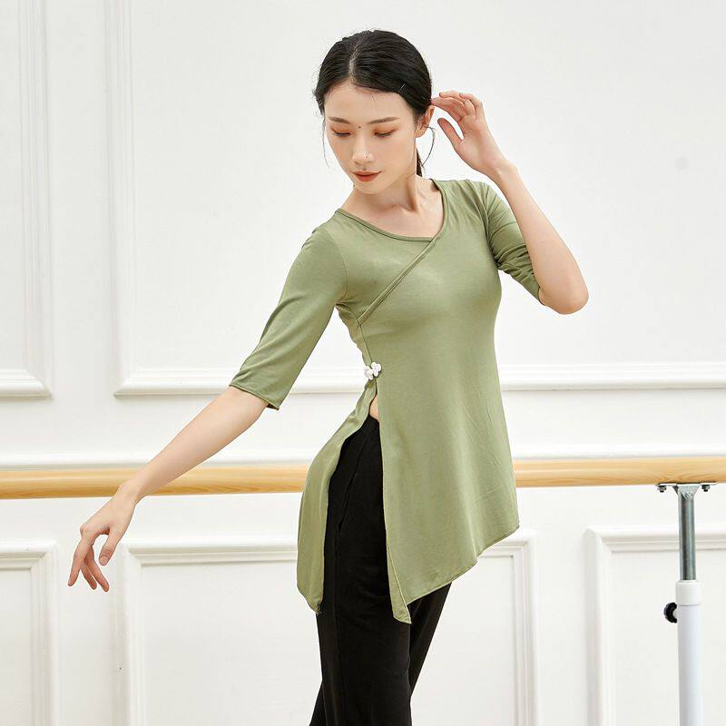 上课舞蹈服女成人喇叭袖