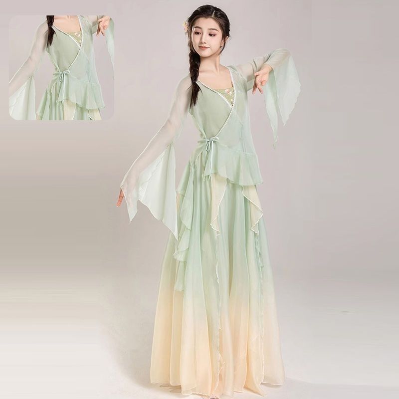 古典舞练功服身韵纱衣春