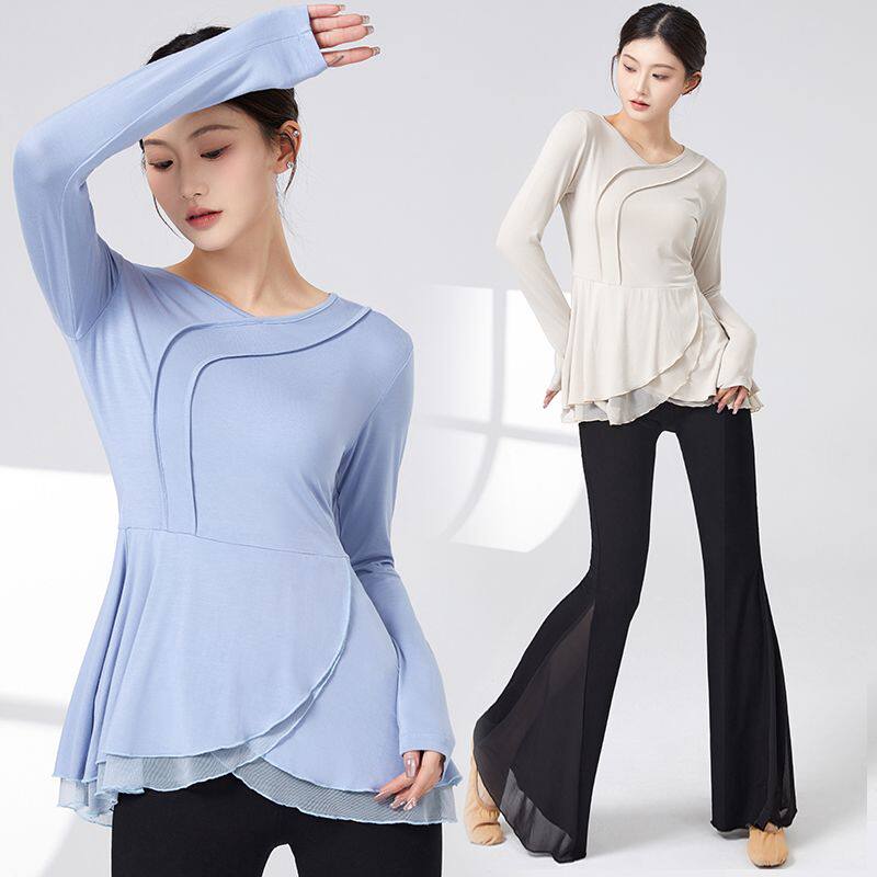舞蹈服练功服女新款春夏季莫代尔古典舞形体宽松舞蹈演出服现代舞