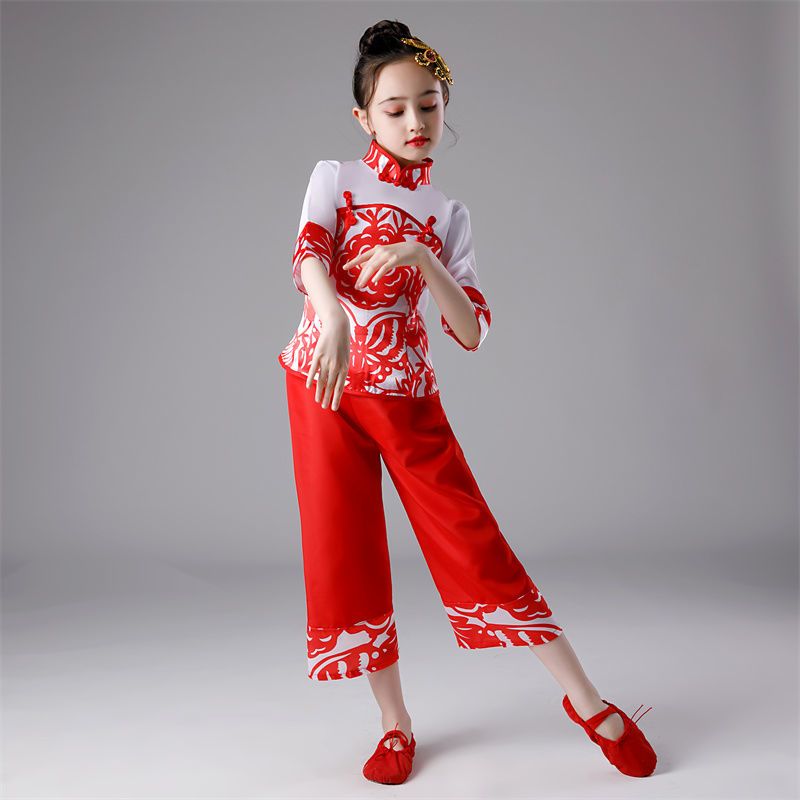 新款儿童秧歌服女童民族
