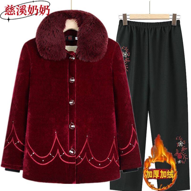 新款奶奶冬季棉衣外套加