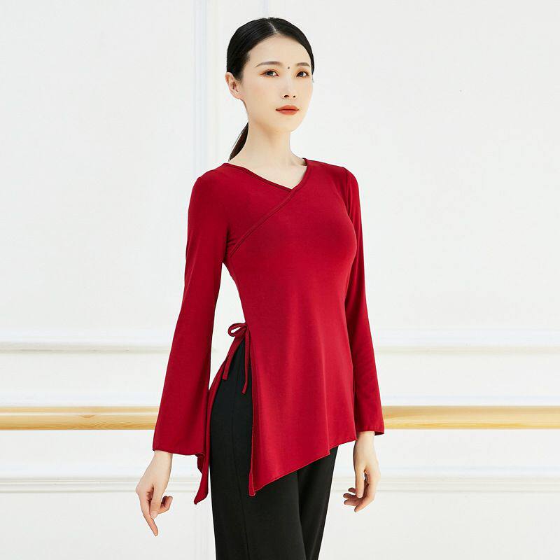 现代古典舞蹈服上衣女中