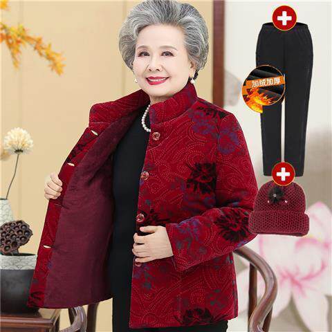 奶奶冬装棉衣60岁70服女8