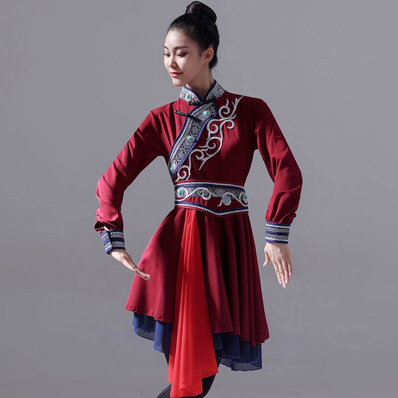 蒙古舞蹈演出服女成人艺