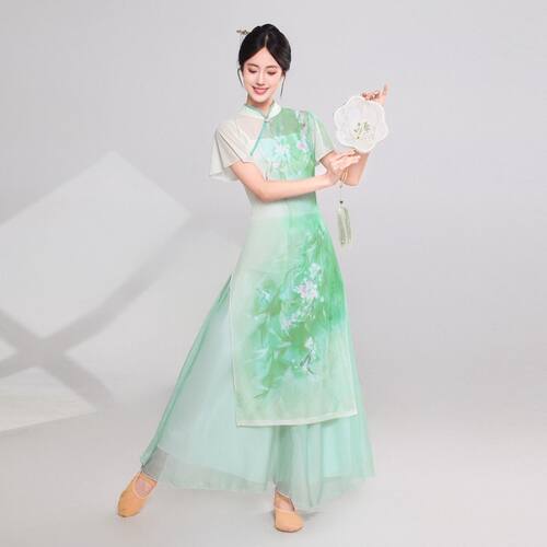 新款古典舞蹈服旗袍身韵