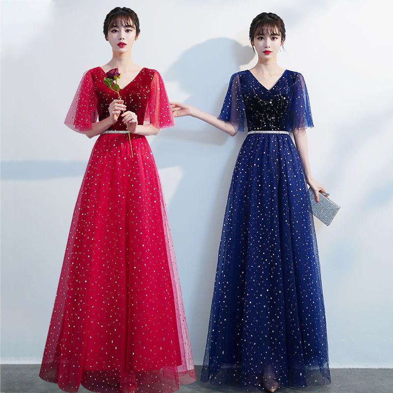 大合唱服演出服女长裙新