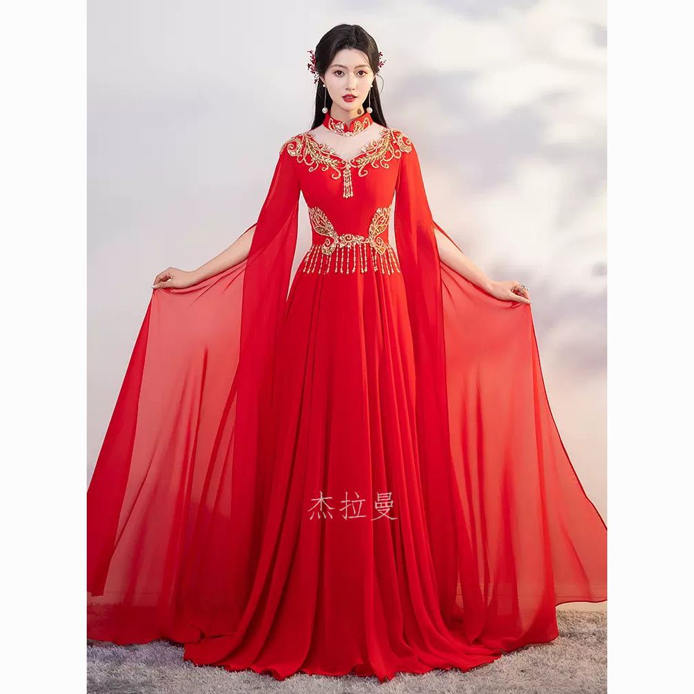 古筝二胡演出服大合唱新