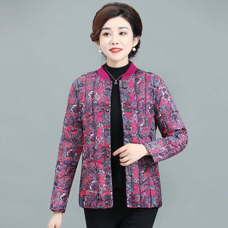 秋冬款中老年女装棉服短