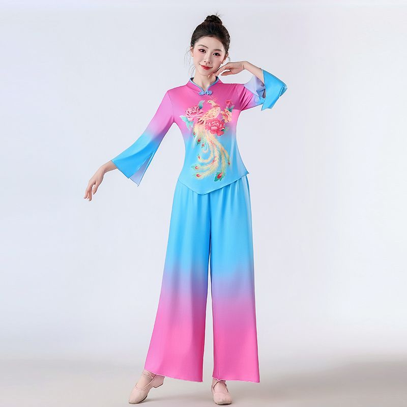 新款秧歌服装女套装中国