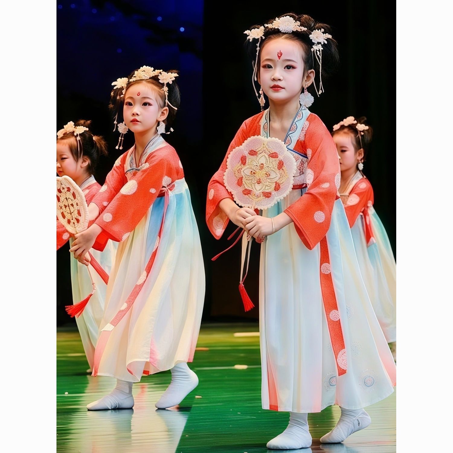 儿童古典舞演出服女童春