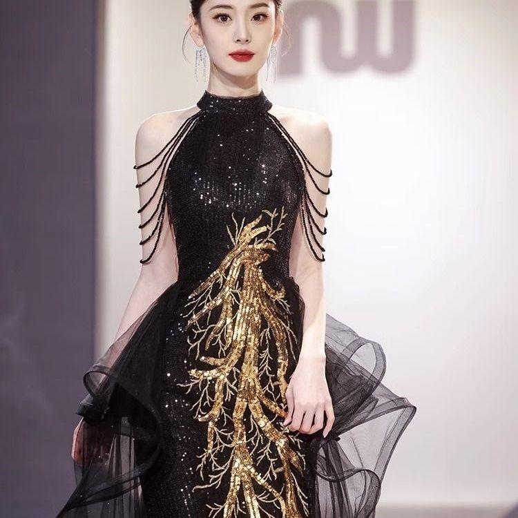 宴会晚礼服裙女2024新款