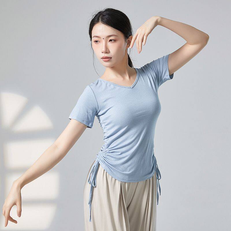 成人舞蹈练功服上衣夏季