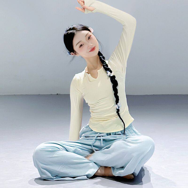 现代舞练功服女秋冬新款
