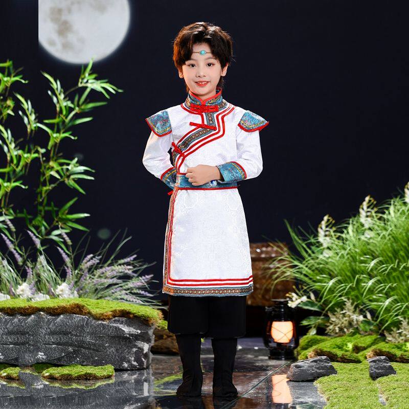 儿童新款蒙古族服装男女