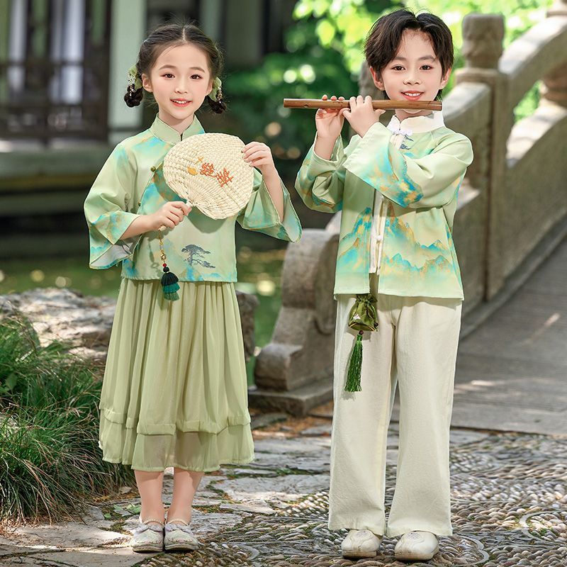 儿童男童幼儿园中国汉服