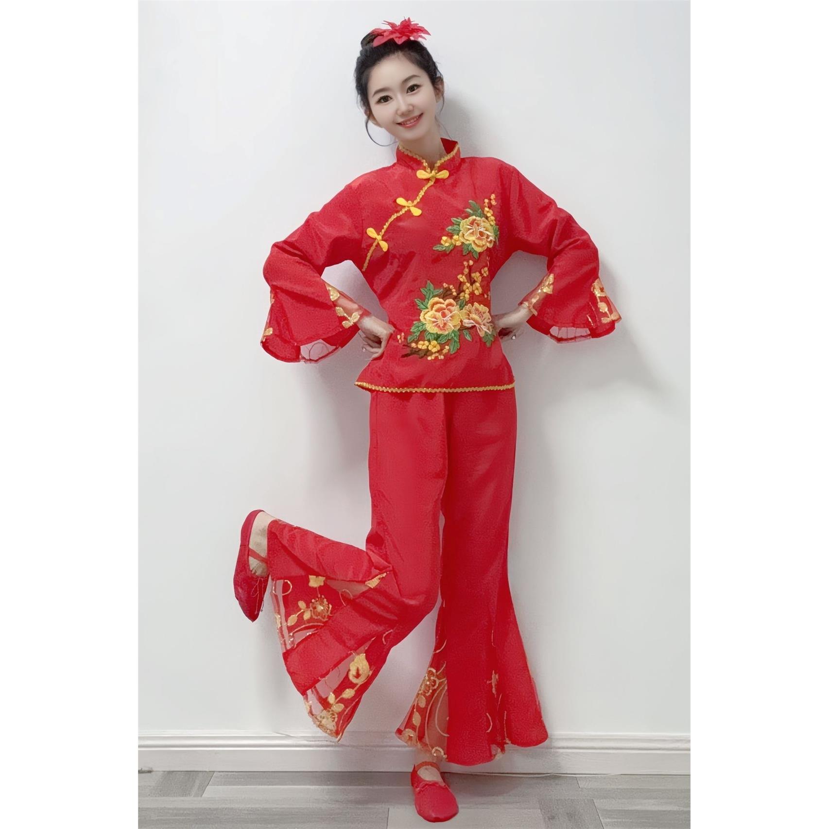新款秧歌舞蹈服广场装秧