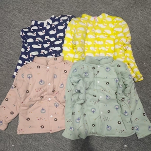 双面穿儿童丝棉棉袄夹棉加厚超柔软儿童棉衣100-130长袖上衣