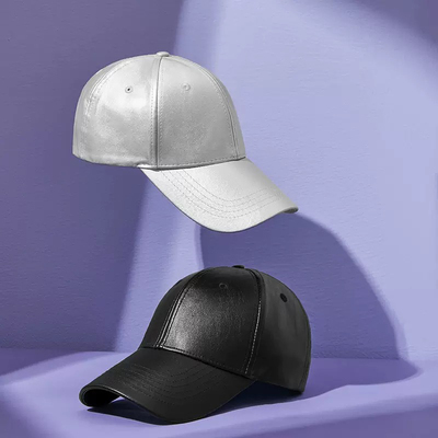 Men leather cap baseball casual hiphop black caps rapper2026