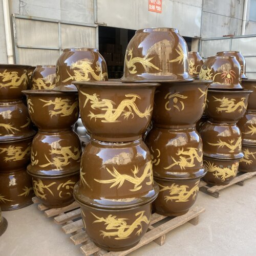 宜兴加厚龙缸大花盆家用陶瓷花盆