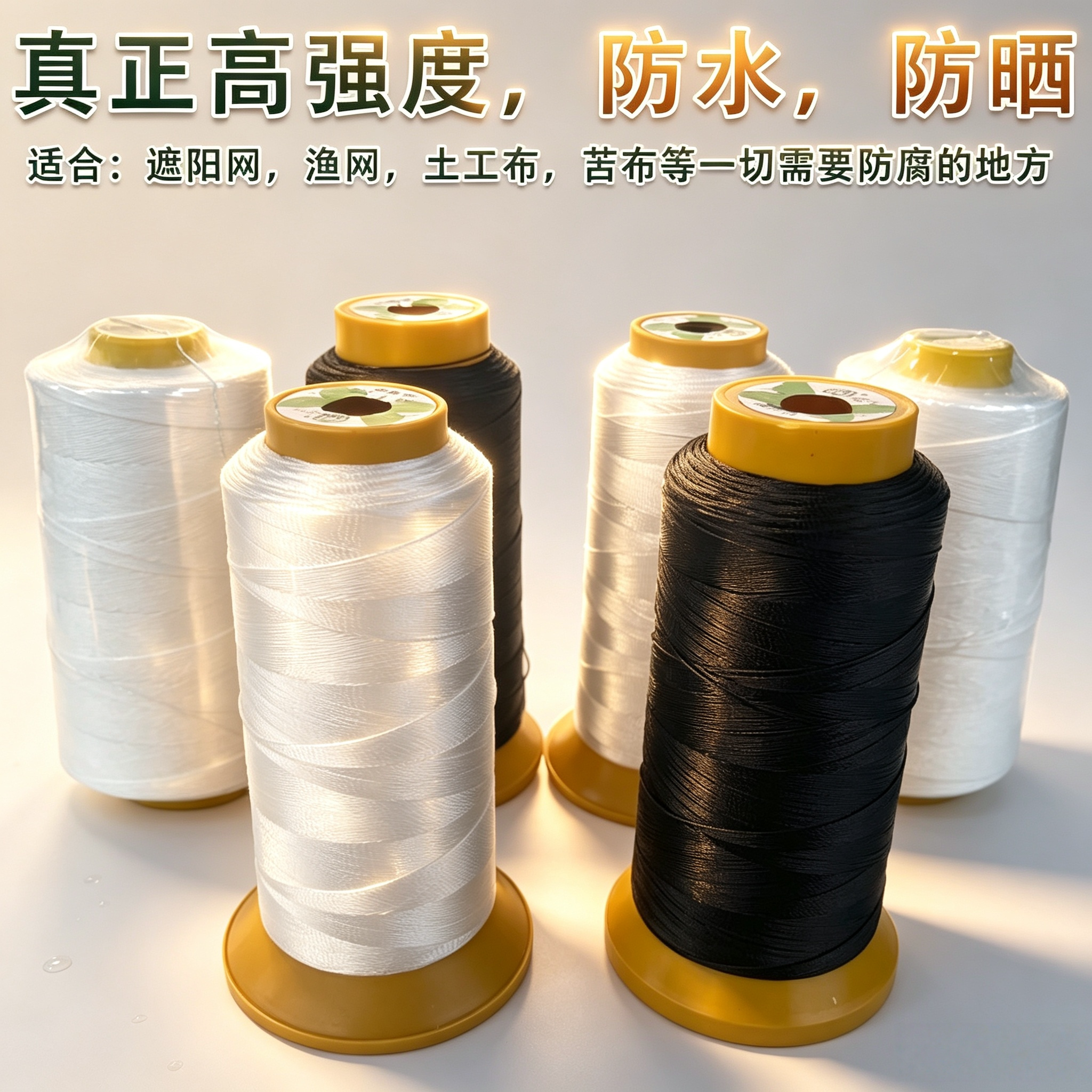 飞人牌编织袋封口机线缝包线封包机线黑色遮阳网线渔网线鱼尼龙线