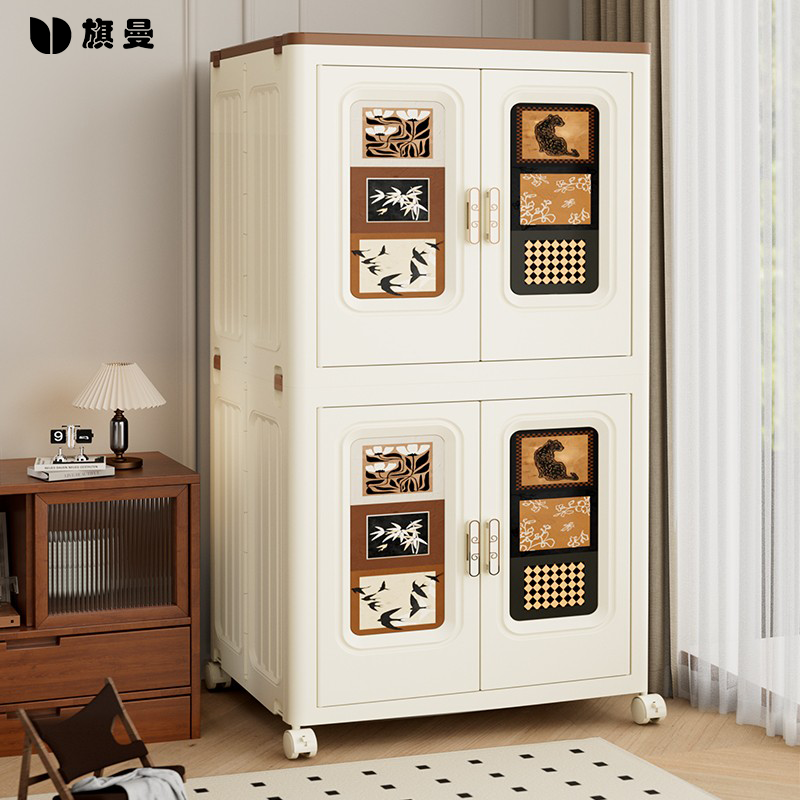 收纳柜可折叠带轮衣服衣物储物柜