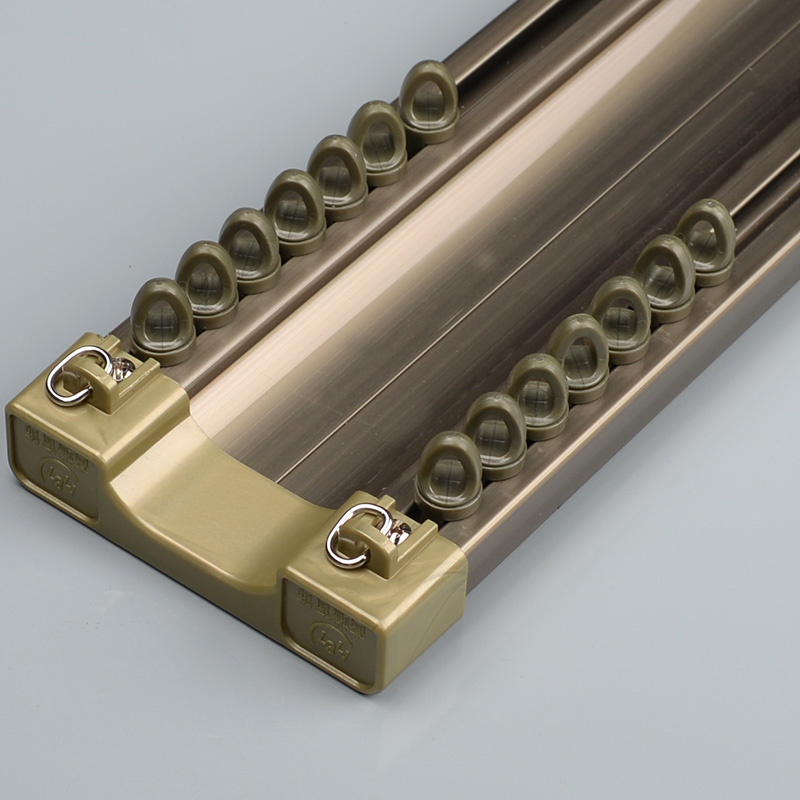 窗帘轨道单轨双轨窗帘滑道双轨顶装侧装窗帘导轨窗帘盒轨道